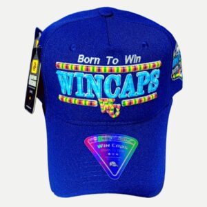 Gorra WinCaps Azul - Edición "Logo Rasta" (Bordado 3D)